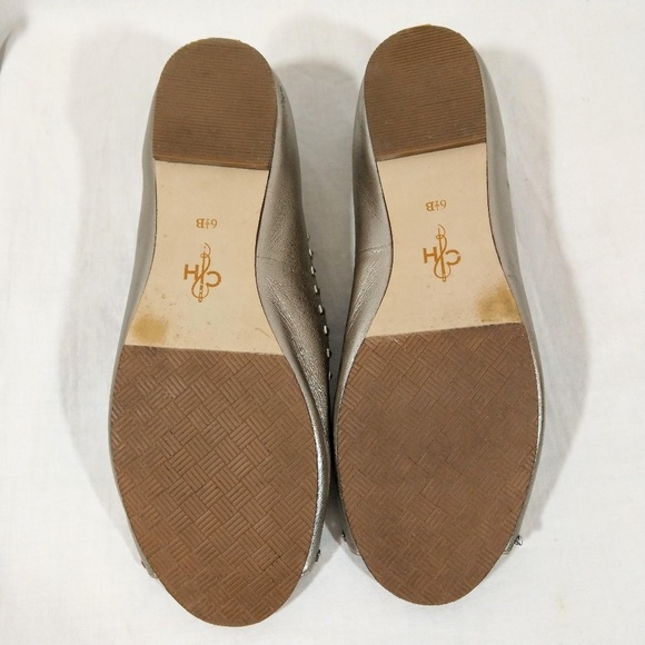 Cole Haan Silver Studded Open-Toed Flats - Picture 5 of 8